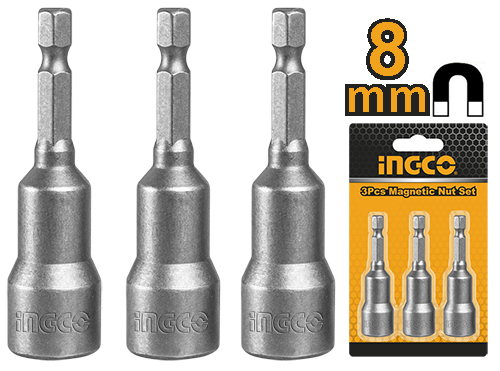 Conjunto de 3 porcas magn�ticas de impacto AMN0831