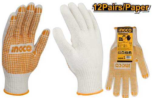 Luvas de malha e bolinhas de PVC  HGVK05