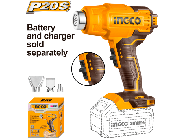 Pistola de ar quente 20V P20S 550�C HGLI2002