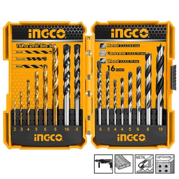 Conjunto de 16 brocas mistas AKD9165 