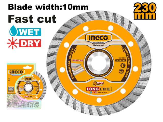 DISCO PARED TURBO 9" CONTÍNUO INGCO DMD032302 