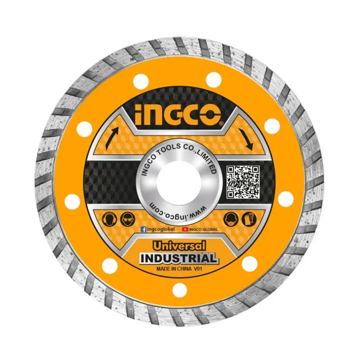 Disco de diamante turbo industrial Ingco 180x22mm 7"