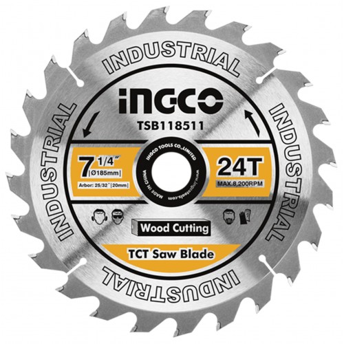 Lâmina de serra de esquadria Ingco 8¼'' 24 dentes TSB121021