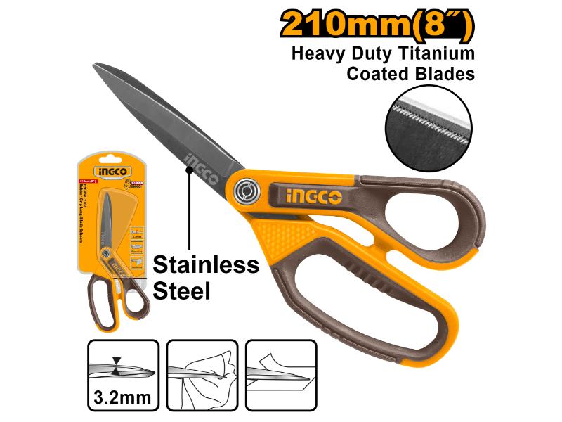 Tesoura de lâmina longa com cabo de borracha HSCRS812108