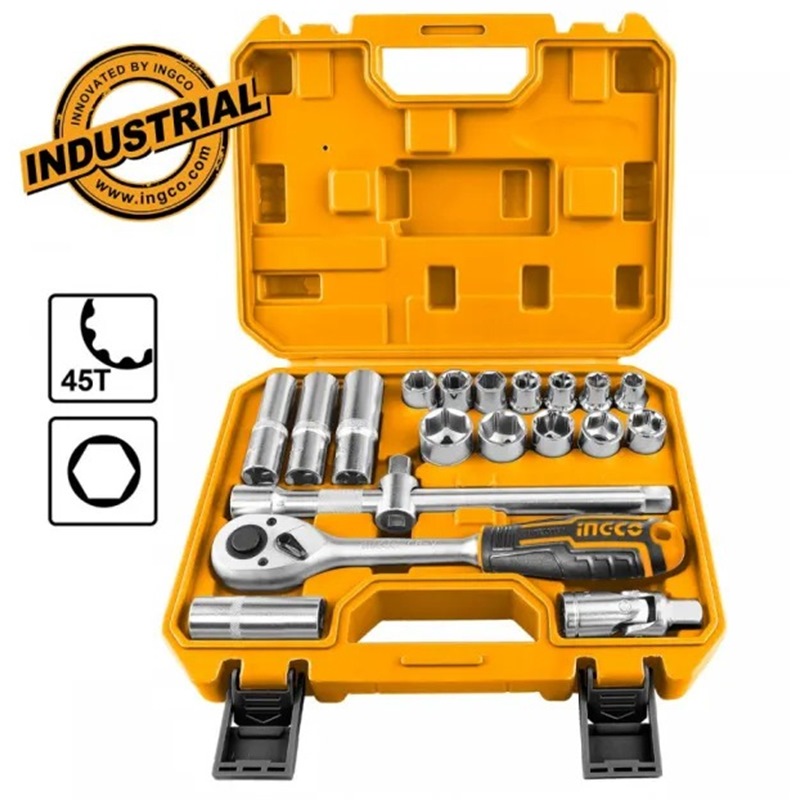 INGCO 20PCS 1/2" DR. CONJUNTO DE SOQUETES 10-24MM HKTS12201