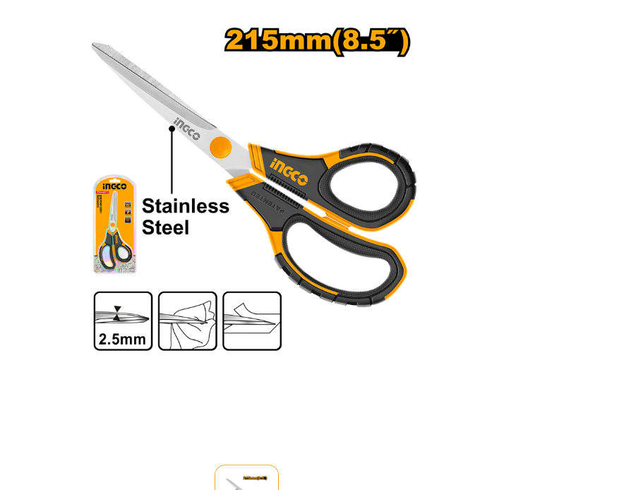 TESOURA DE CORTE (ACO INOXIDAVEL) 215mm (8.5*) HSCRS812001